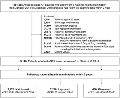 Association between changes in renal function and clinical outcomes in anticoagulated atrial fibrillation patients with marginal renal function. A nationwide observational cohort study